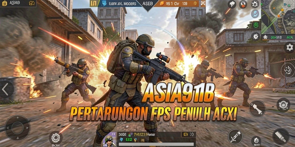 Screenshot gameplay ASIA918 menampilkan aksi pertempuran yang mendebarkan.