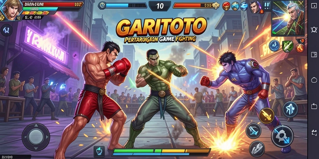 Tampilan gameplay eksklusif GARITOTO dengan pertarungan yang mendebarkan.