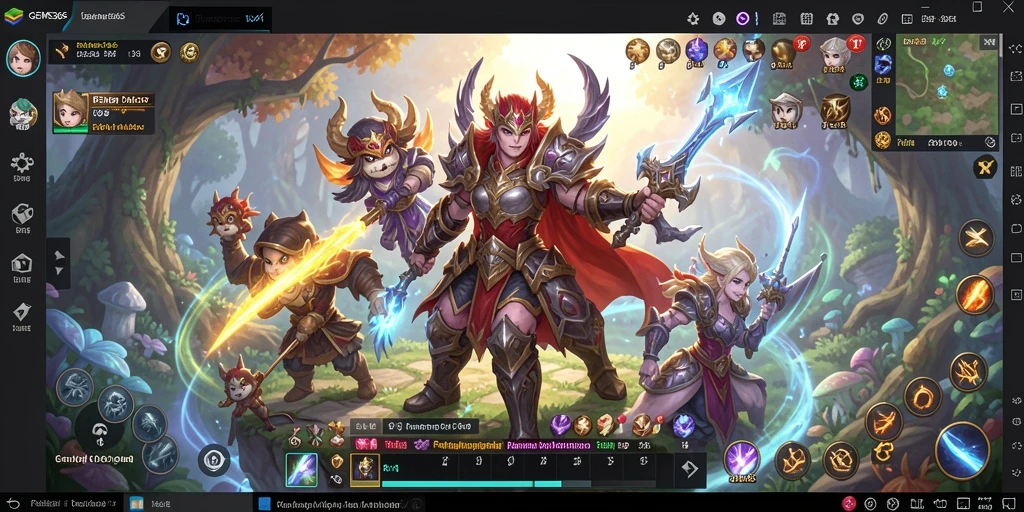 Tampilan gameplay seru dari GEMS365 dalam dunia MMORPG.