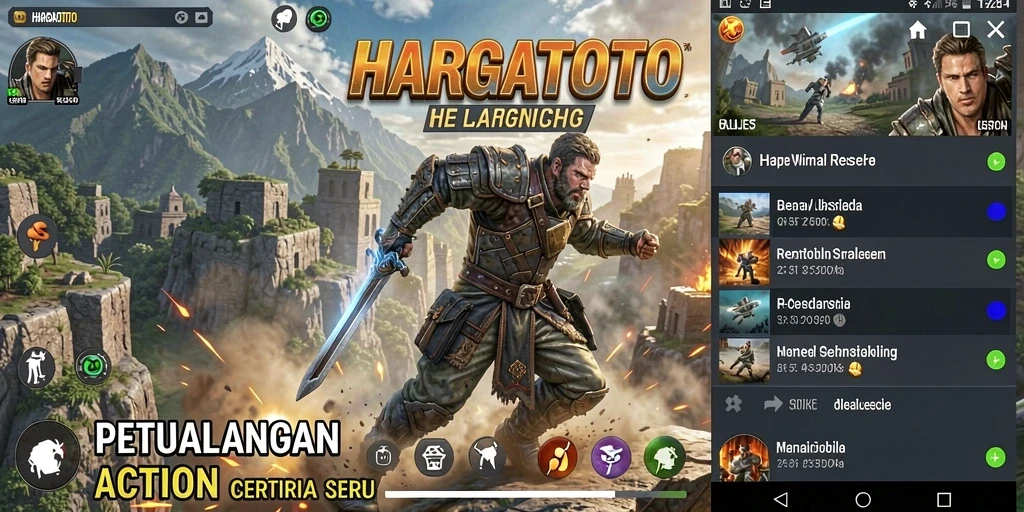 Gameplay HARGATOTO yang penuh aksi dan tantangan.