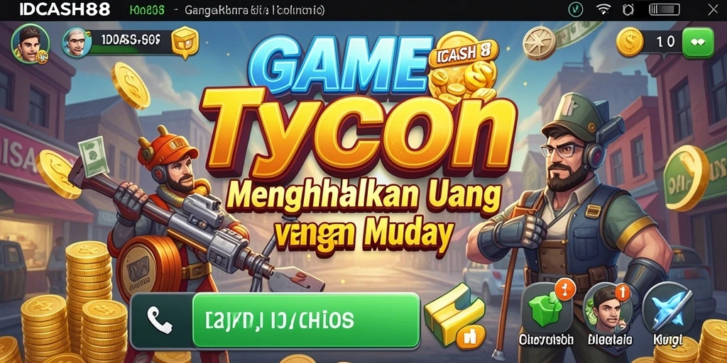 Tampilan gameplay IDCASH88 dengan grafis yang menarik dan interaksi bisnis.