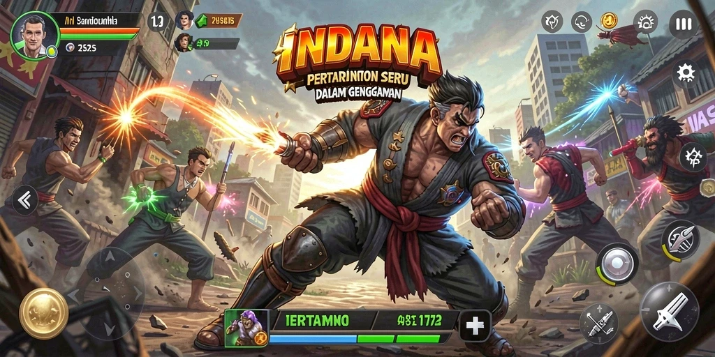 Gameplay seru dengan pertarungan sengit di INDAAA.