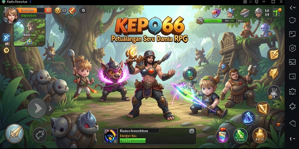 Tangkapan layar utama gameplay KEPO66 yang menampilkan aksi RPG yang seru.