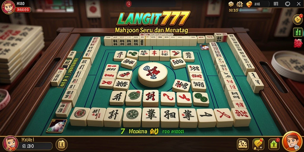 Tangkapan layar utama LANGIT777 menampilkan visual menarik dalam permainan Mahjong.