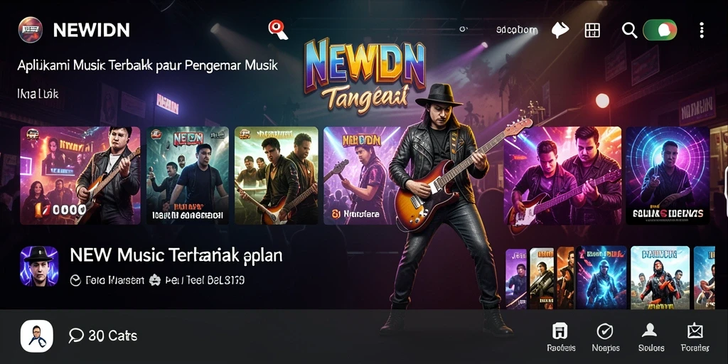 Screenshot gameplay NEWIDN menunjukkan pengalaman bermain musik yang seru.