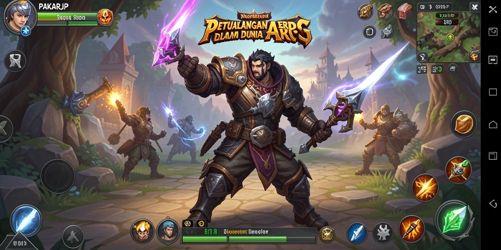Tampilan gameplay PAKARJP yang seru dengan aksi pertempuran intens.