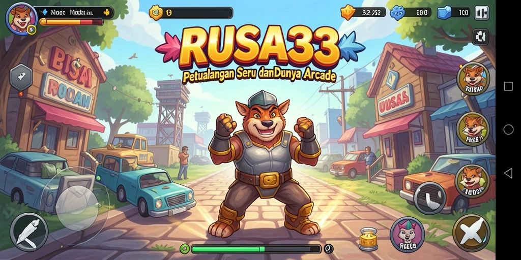 Tangkapan layar RUSA33 menampilkan aksi seru dalam permainan Arcade.