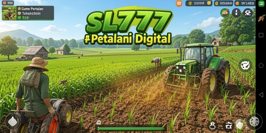 Screenshot gameplay SL777 menampilkan aktivitas bertani yang seru.