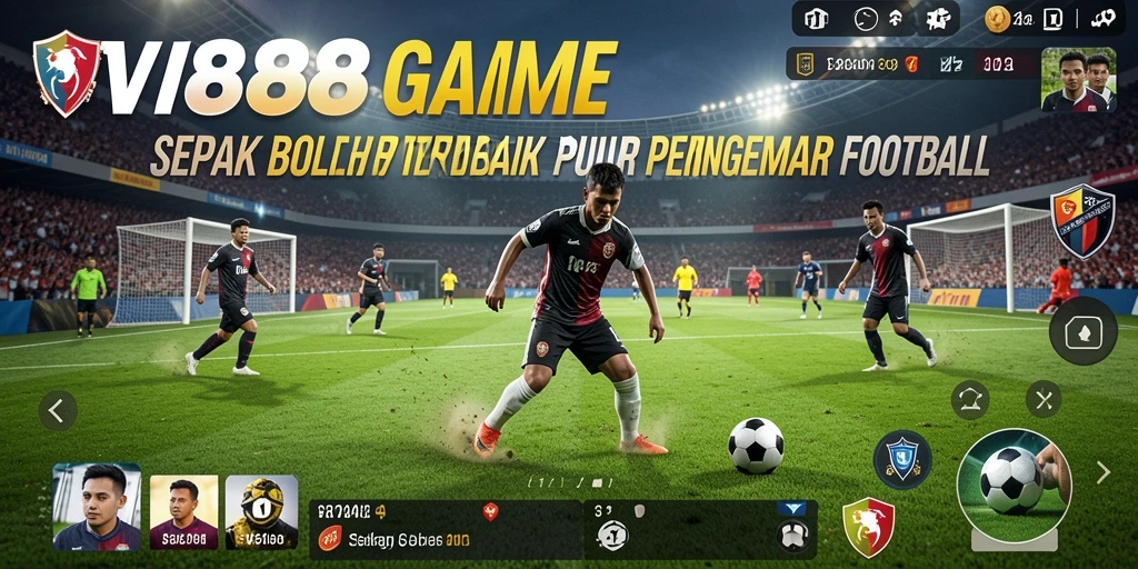 Tampilan gameplay TV888 yang mendebarkan dengan aksi sepak bola nyata.