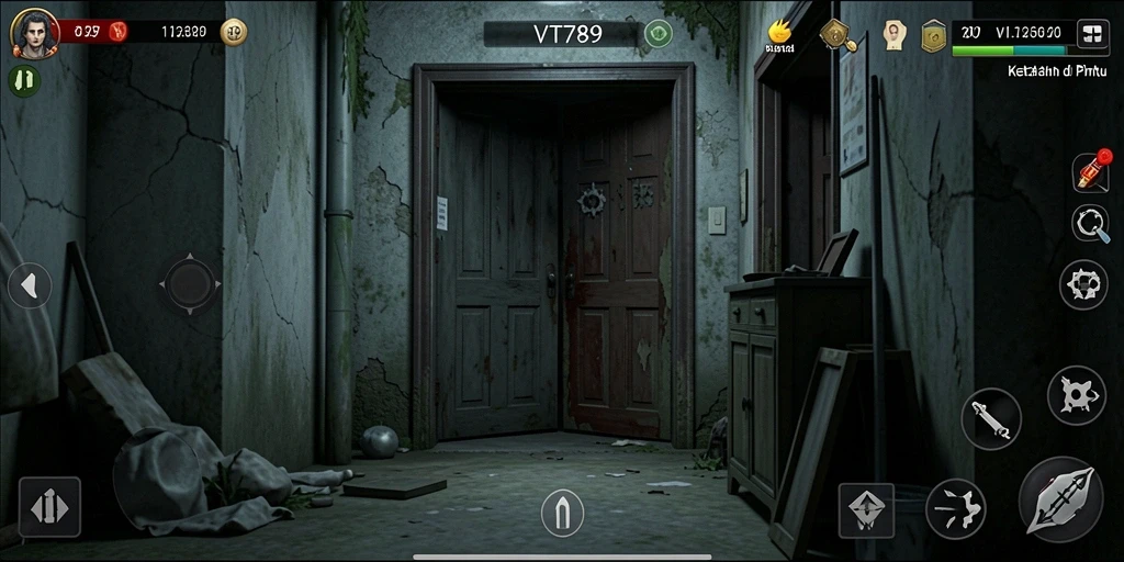 Gameplay VT789 yang penuh ketegangan dan teror.